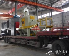 浙江海寧客戶大型通過式拋丸機，